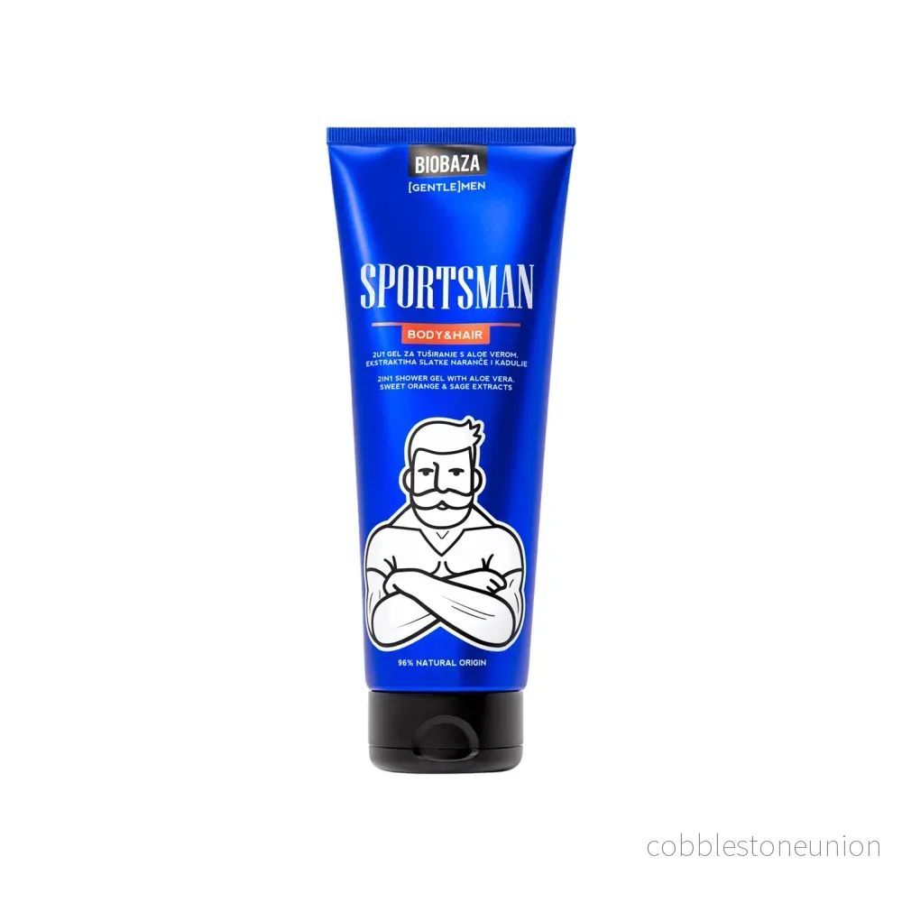 Biobaza, Sportsman, Citrus & Aromatic, Duschgel & schampo 2-i-1, Naturliga ingredienser, 220 ml Biobaza, Sportsman, Citrus & Aromatic, Duschgel & schampo 2-i-1, Naturliga ingredienser, 220 ml