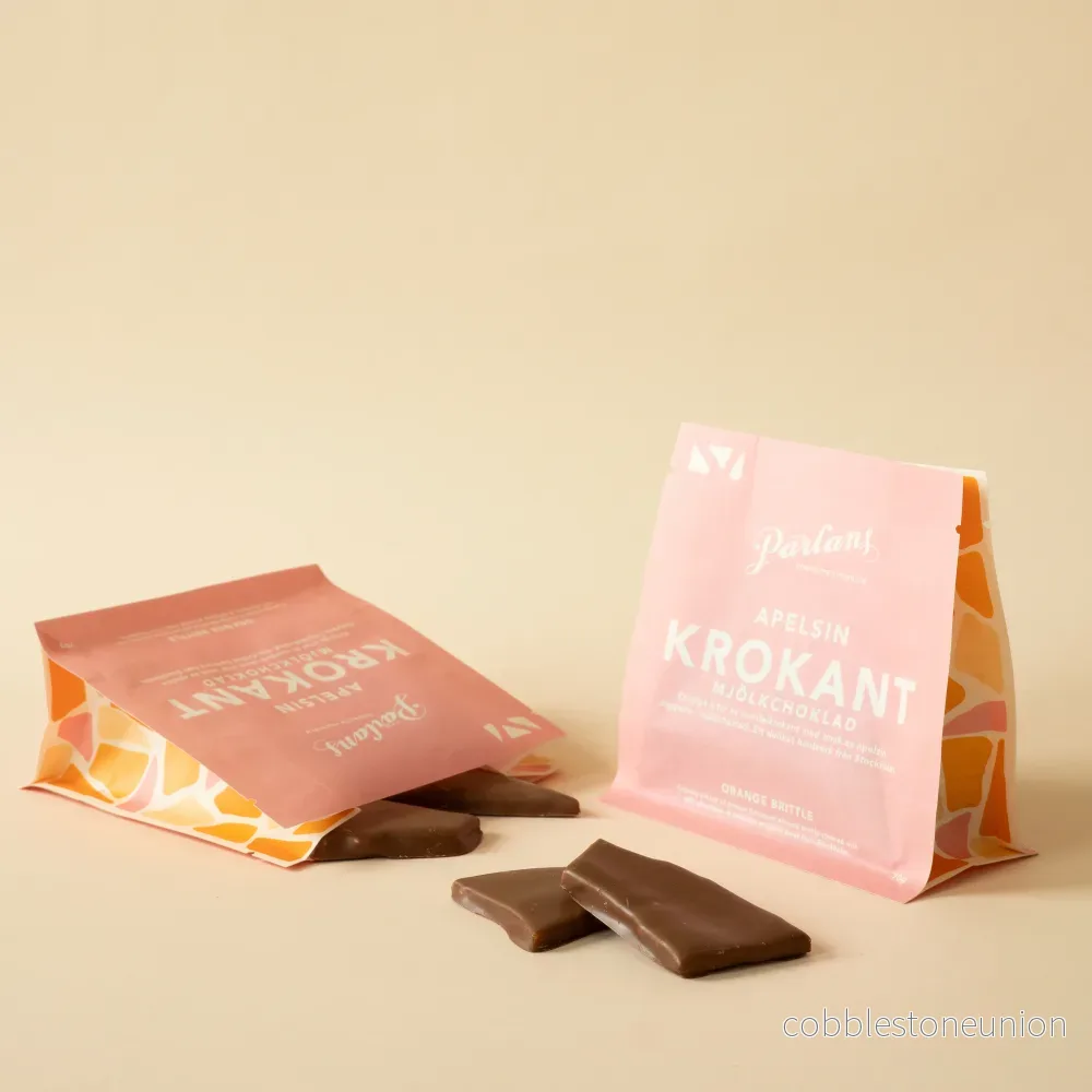 brittle ORANGE milk chocolate 70 grams - Bild 3