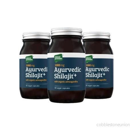 3-pack Ayurvedic Shilajit och organisk Ashwagandha-rot (1000 mg), 90 vegankapslar 3-pack Ayurvedic Shilajit och organisk Ashwagandha-rot (1000 mg), 90 vegankapslar