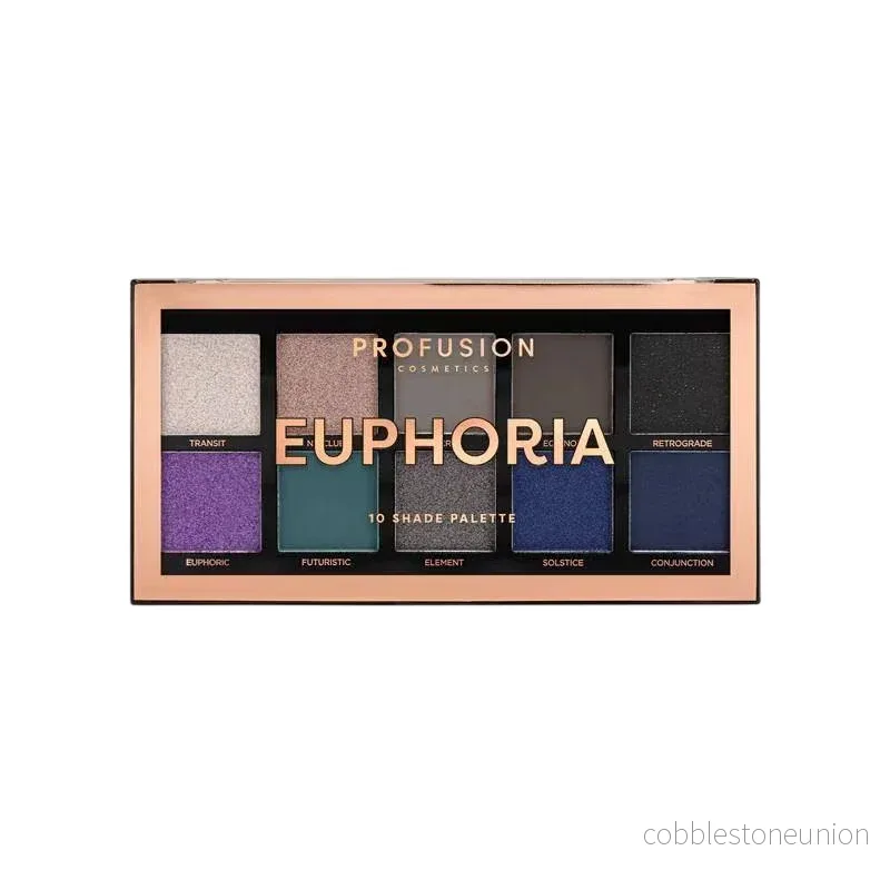 Profusion Cosmetics, Euphoria, Ögonskuggspalett, 10 nyanser, 103 g Profusion Cosmetics, Euphoria, Ögonskuggspalett, 10 nyanser, 103 g