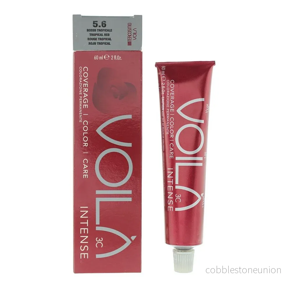 Intercosmo, Voila 3C Intense, Permanent Hair Dye, 5.6 Tropical Red, 60 ml Intercosmo, Voila 3C Intense, Permanent Hair Dye, 5.6 Tropical Red, 60 ml