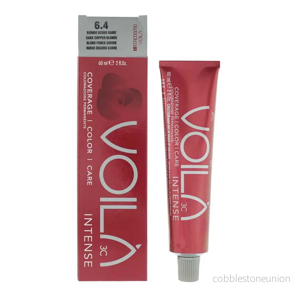 Intercosmo, Voila 3C Intense, Permanent Hair Colour, 6.4 Dark Copper Blonde, 60 ml - Bild 2