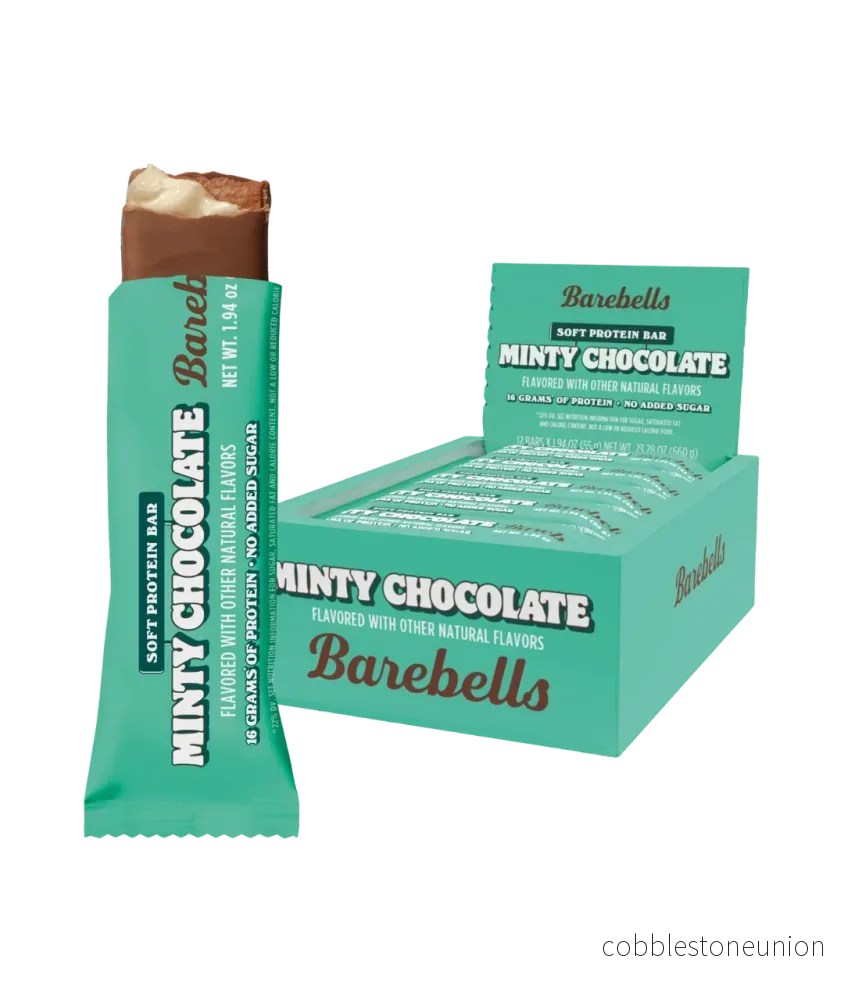 Barebells Protein Bar Soft Minty Chocolate 55gx12 Barebells Protein Bar Soft Minty Chocolate 55gx12