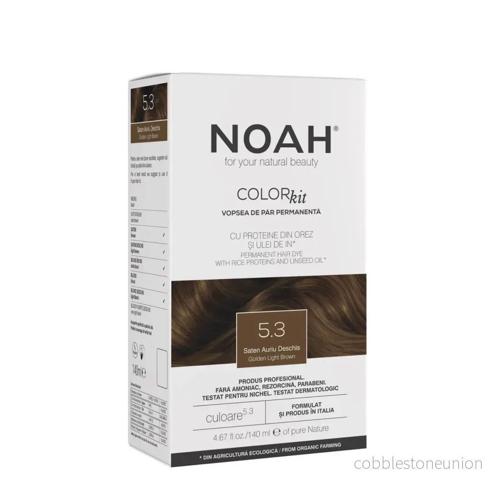 Noah, Permanent Hair Colour, Permanent hårfärg, 5.3 Golden Light Brown, 140 ml