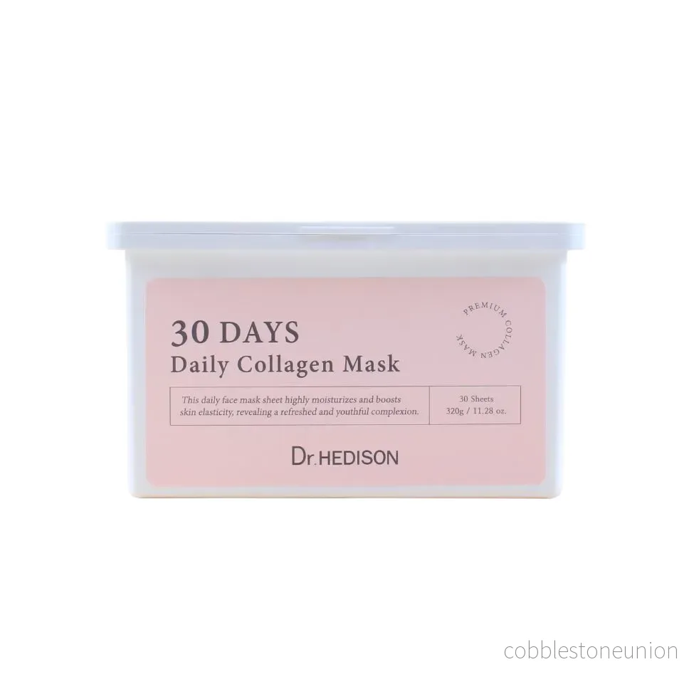Set, Dr. Hedison, 30 Days Daily Collagen, Vegan, Intensiv återfuktning, Ansiktsmask, Ansikte, Dagligen, 30 st, 320 g Set, Dr. Hedison, 30 Days Daily Collagen, Vegan, Intensiv återfuktning, Ansiktsmask, Ansikte, Dagligen, 30 st, 320 g