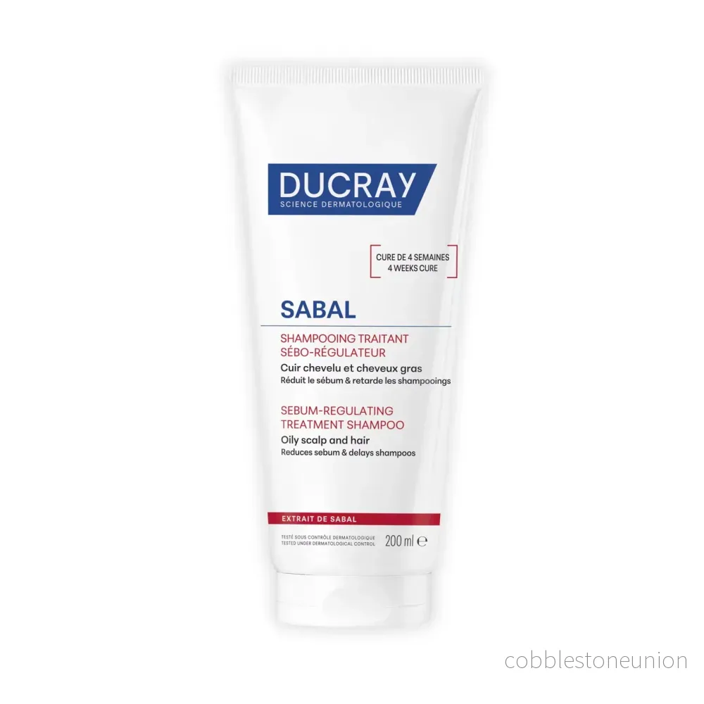 Ducray, Sabal Argeal, Treatment Shampoo, Sebum Control, For Oily Hair, 200 ml
