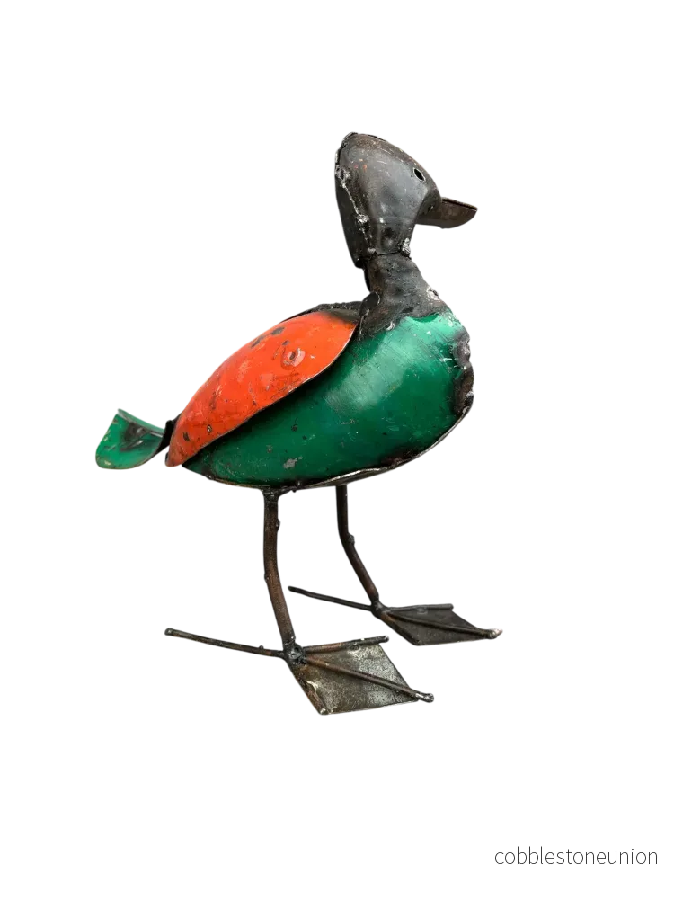 And Flerfärgad 22 cm – Handgjord Metallskulptur från Zimbabwe - Bild 2