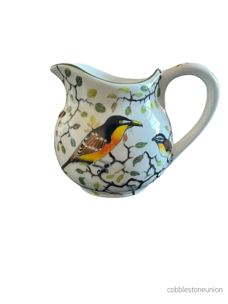 Tillbringare Fågelmotiv 13 cm - Handgjort Porslin Zimbabwe