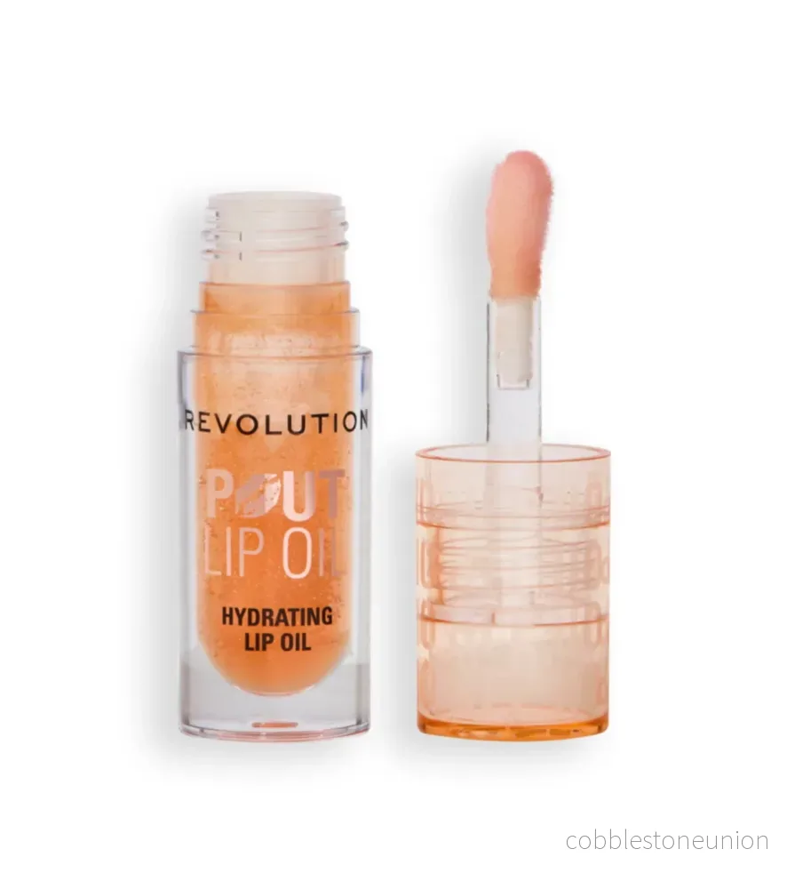 Makeup Revolution, Pout, Vegan, Blank, Lip Oil, Honey Shimmer, 4 ml