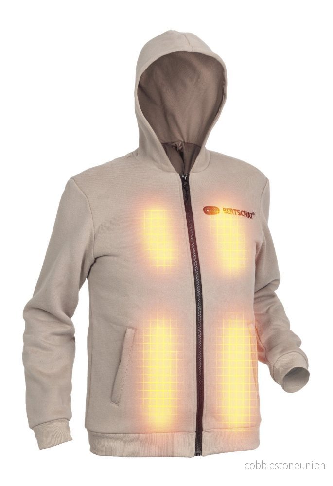 Uppvärmd huvtröja - herr | ”Dual Heating” - Beige - Bild 3