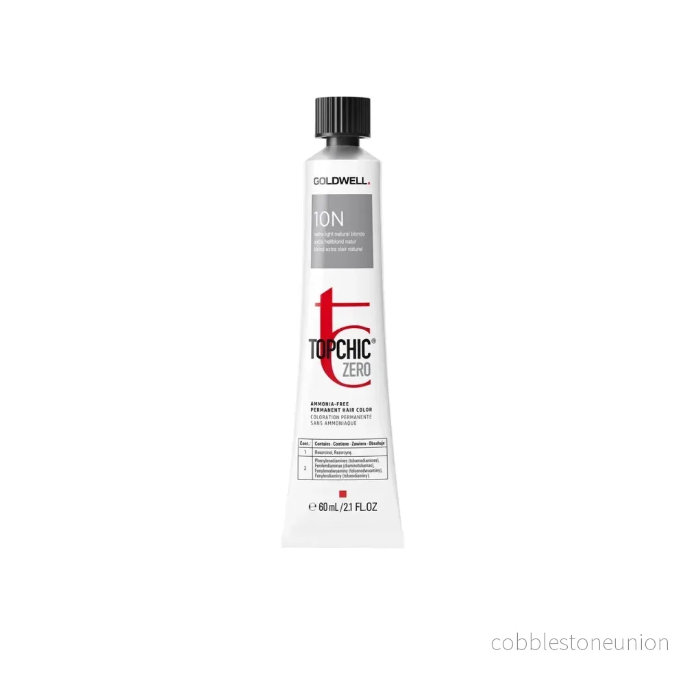 Goldwell, TopChic Zero, Ammonia-free, Permanent Hair Color, 10N Extra Light Natural Blonde, 60 ml Goldwell, TopChic Zero, Ammonia-free, Permanent Hair Color, 10N Extra Light Natural Blonde, 60 ml