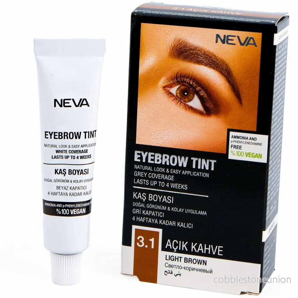 Neva, Eyebrow Tint, Permanent hårfärg, Light Brown, 30 ml