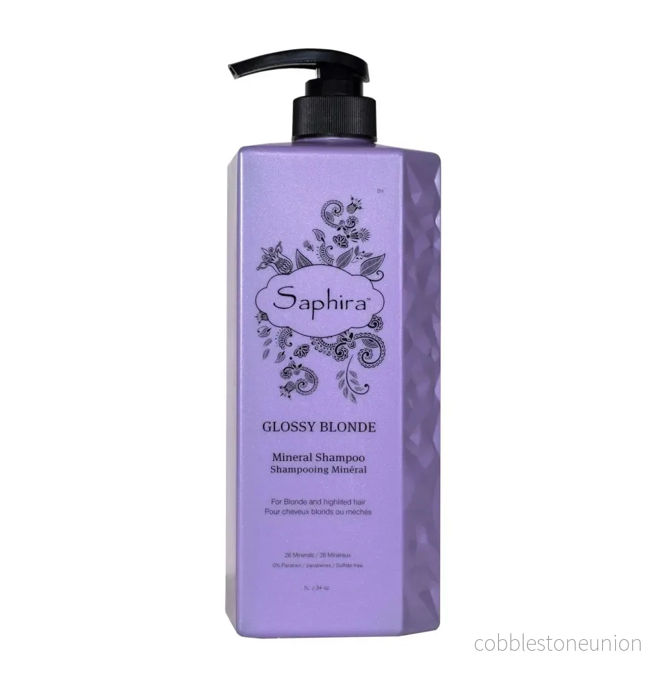 Saphira, Glänsande blond, Mineralrik, Hårfärgschampo, För blont hår, Blond, 1000 ml Saphira, Glänsande blond, Mineralrik, Hårfärgschampo, För blont hår, Blond, 1000 ml