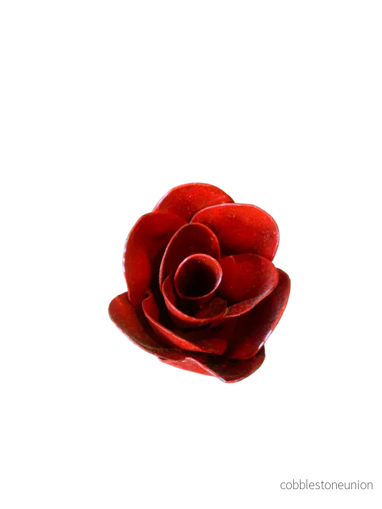 Blomma Ros Röd 90 cm - Återvunnen Metall Zimbabwe - Bild 2