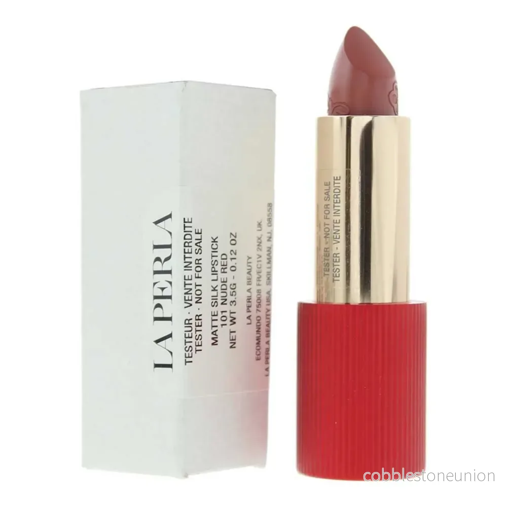 La Perla, Matte Silk, Matt, Krämigt läppstift, 101, Naken röd, 3.5 g