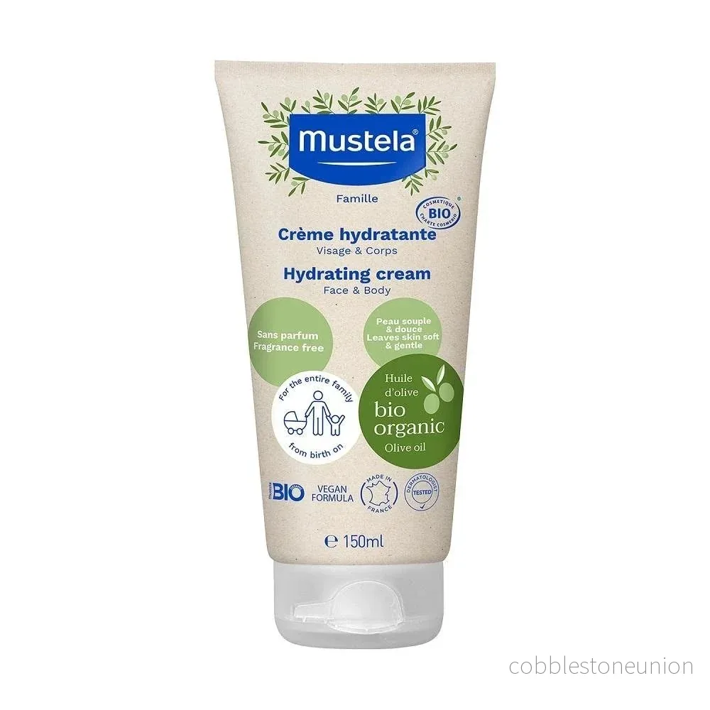Mustela, Ekologisk, Olivolja, Fuktgivande, Kräm, För ansikte & kropp, 150 ml Mustela, Ekologisk, Olivolja, Fuktgivande, Kräm, För ansikte & kropp, 150 ml