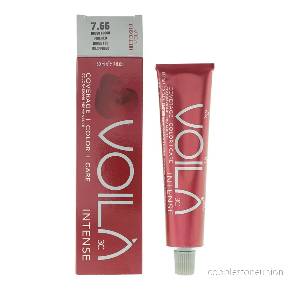 Intercosmo, Voila 3C Intense, Permanent Hair Colour, 7.66 Fire Red, 60 ml - Bild 2