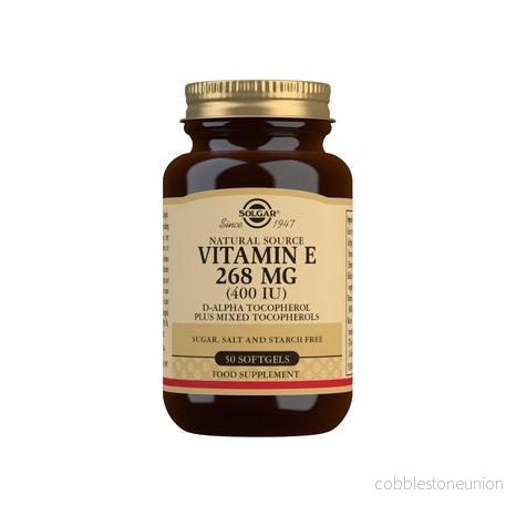 Solgar Vitamin E 400 IU (268 mg) Mixed, 50 softgels