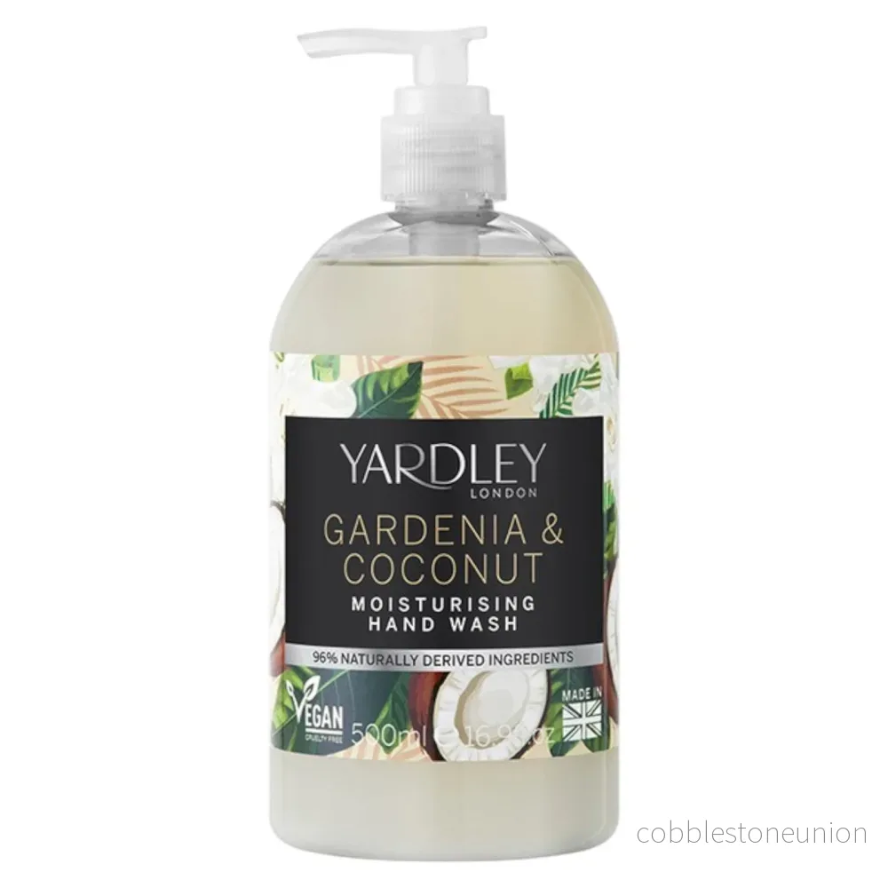 Yardley, Gardenia & Kokosmjölk, Botanisk, Rengör, Handgel, 500 ml Yardley, Gardenia & Kokosmjölk, Botanisk, Rengör, Handgel, 500 ml