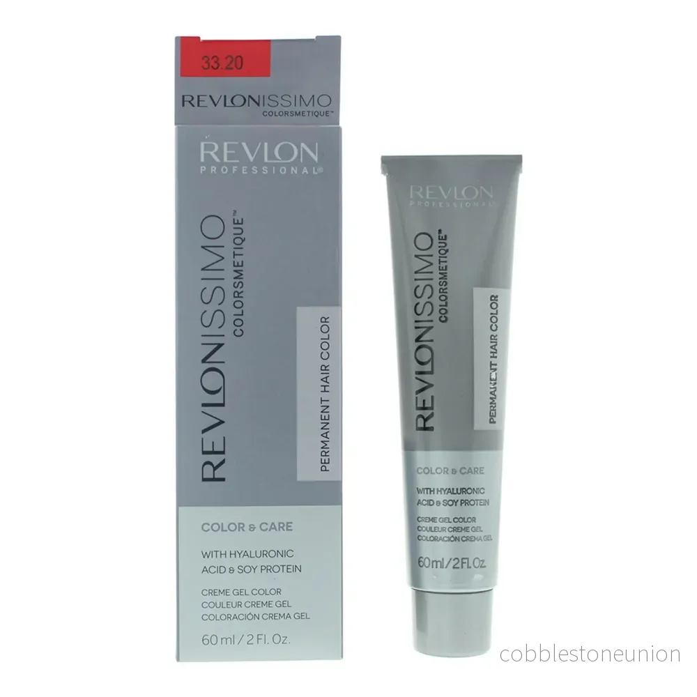 Revlon, Revlonissimo Colorsmetique, Sojaprotein, Permanent hårfärg, 33.20 Intensiv mörkt vinröd, 60 ml