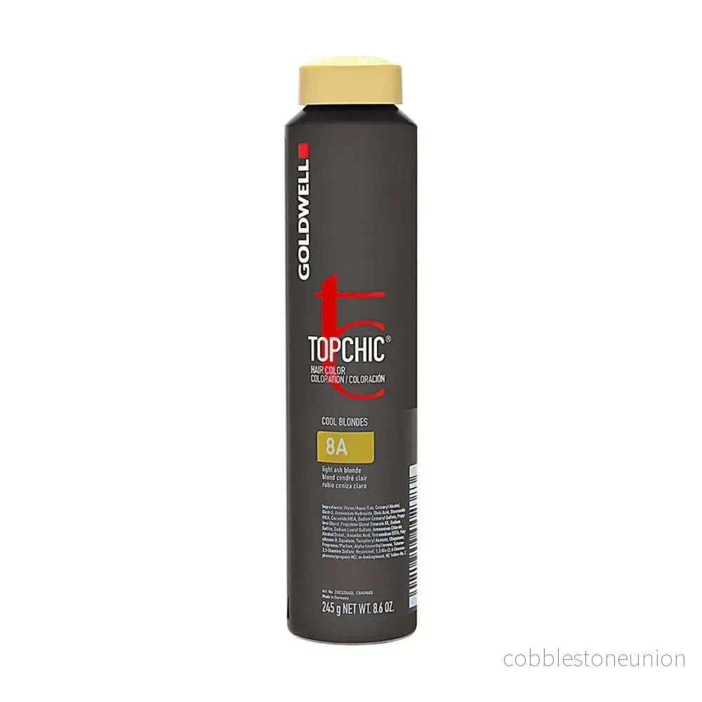 Goldwell, TopChic, Permanent Hair Color, 8A Light Ash Blonde, 250 ml