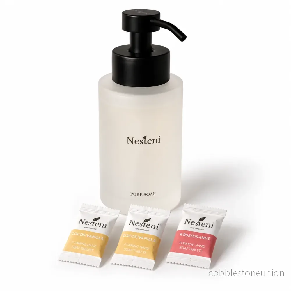 Presentförpackning premium tvålpump & 3 tabletter