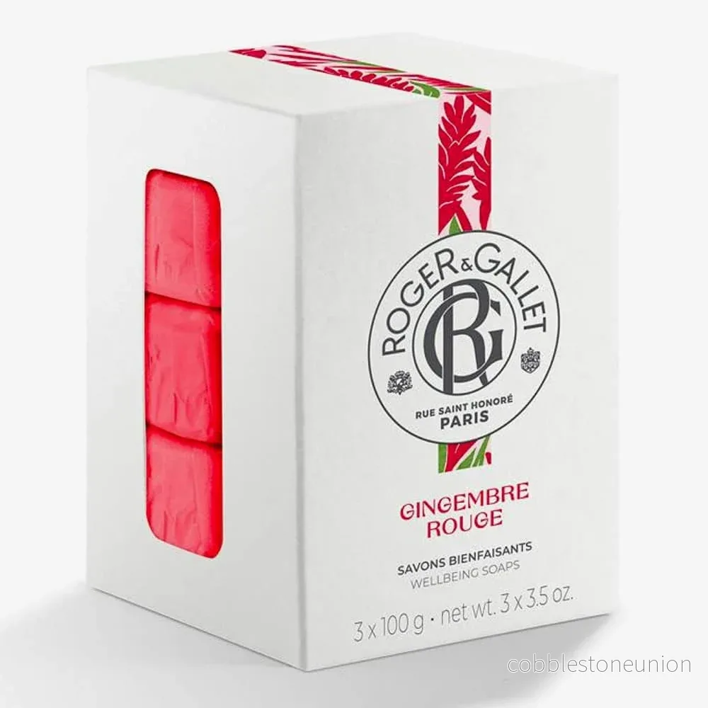 Set Trio, Roger & Gallet, Gingembre Rouge, Tvålbar, 3 st, 100 g Set Trio, Roger & Gallet, Gingembre Rouge, Tvålbar, 3 st, 100 g