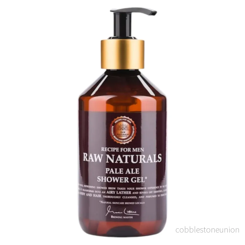 Raw Naturals, Pale Ale, 100% vegansk, Uppfriskande och maskulin, Rengöring, Duschgel, Kropp och hår, Alla hudtyper, 300 ml