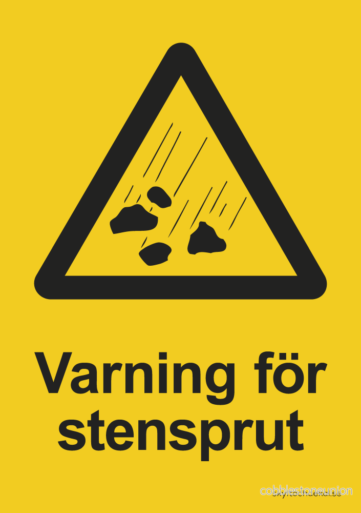 Varning för stensprut