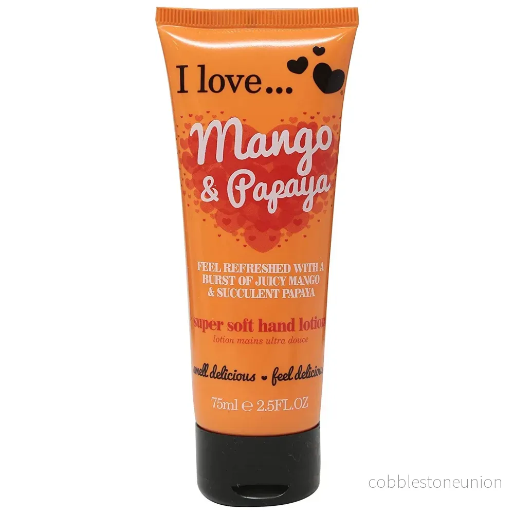 I Love, Originals, Återfuktande, Handlotion, Mango och papaya, 75 ml