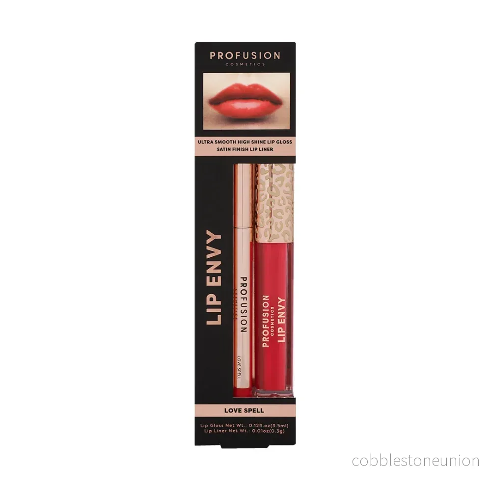 Set Profusion Cosmetics: Lip Envy Love Spell, Lip Gloss, 3.5 ml + Lip Envy Love Spell, Lip Liner, 0.3 g