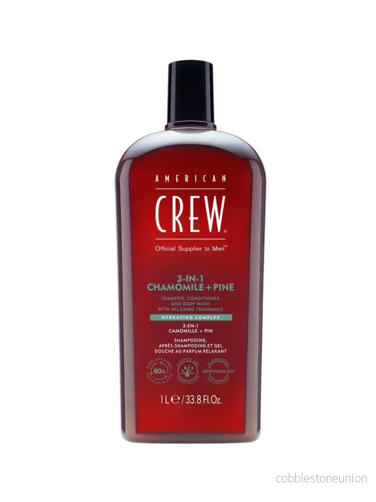 American Crew, 3-i-1, Chamomile & Pine, Hårschampo, balsam & duschgel 3-i-1, Återfuktande, 250 ml