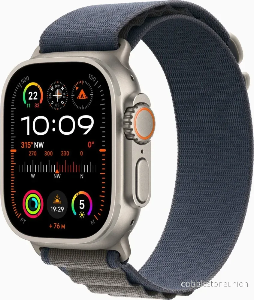 Apple Watch Ultra 2 (2023) – GPS + Cellular – Silver – Blue Alpine Loop M – Bra skick Apple Watch Ultra 2 (2023) – GPS + Cellular – Silver – Blue Alpine Loop M – Bra skick