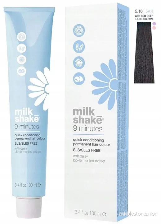 Milk Shake, 9 Minutes, Permanent hårfärg, 5.165AR askröd intensivt ljusbrun, 100 ml Milk Shake, 9 Minutes, Permanent hårfärg, 5.165AR askröd intensivt ljusbrun, 100 ml