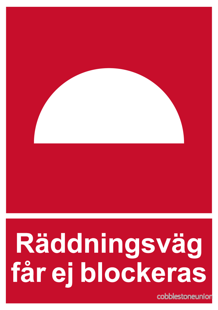 Räddningsväg får ej blockeras