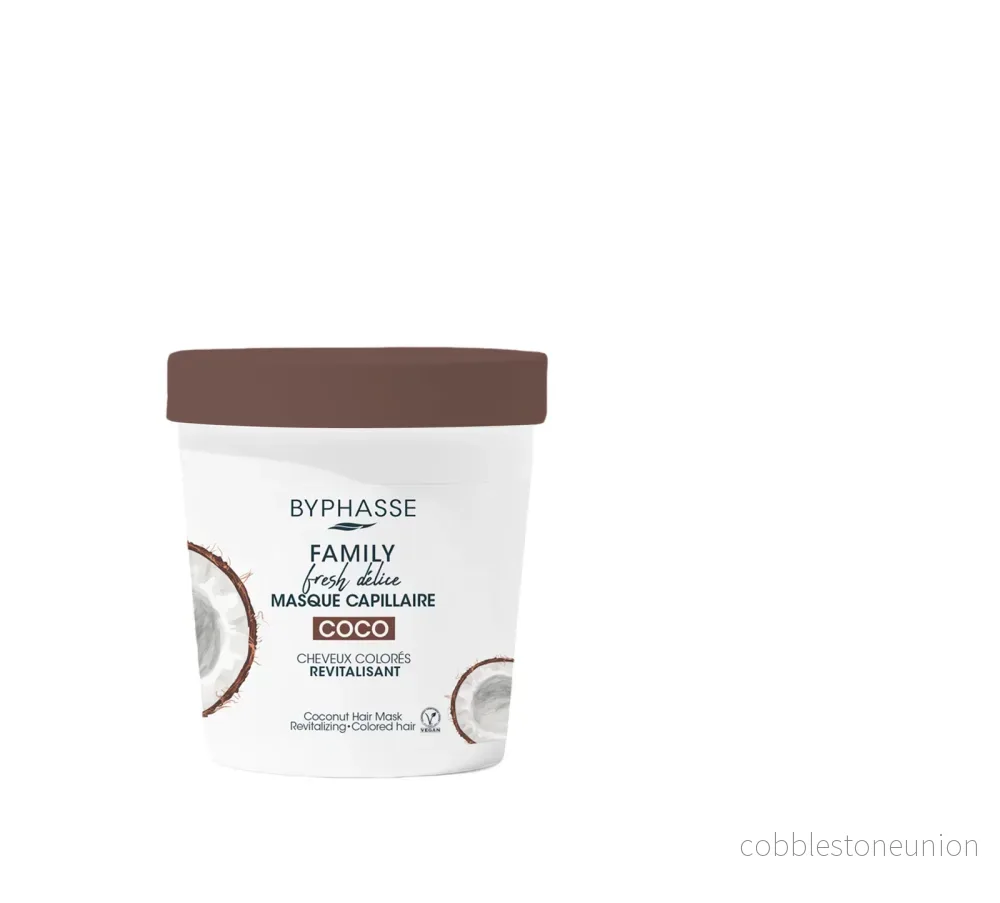 Byphasse, Family, Kokosnöt, Hårbehandlingskrämmask, Revitalisering, 250 ml