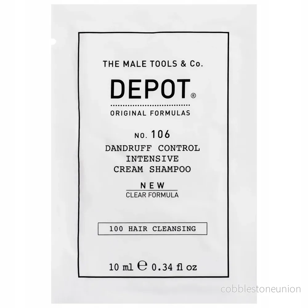 Depot, 100 Hair Cleansing No. 106 Clear Formula, Provitamin B5, Hårschampo, Mot mjäll, 10 ml Depot, 100 Hair Cleansing No. 106 Clear Formula, Provitamin B5, Hårschampo, Mot mjäll, 10 ml