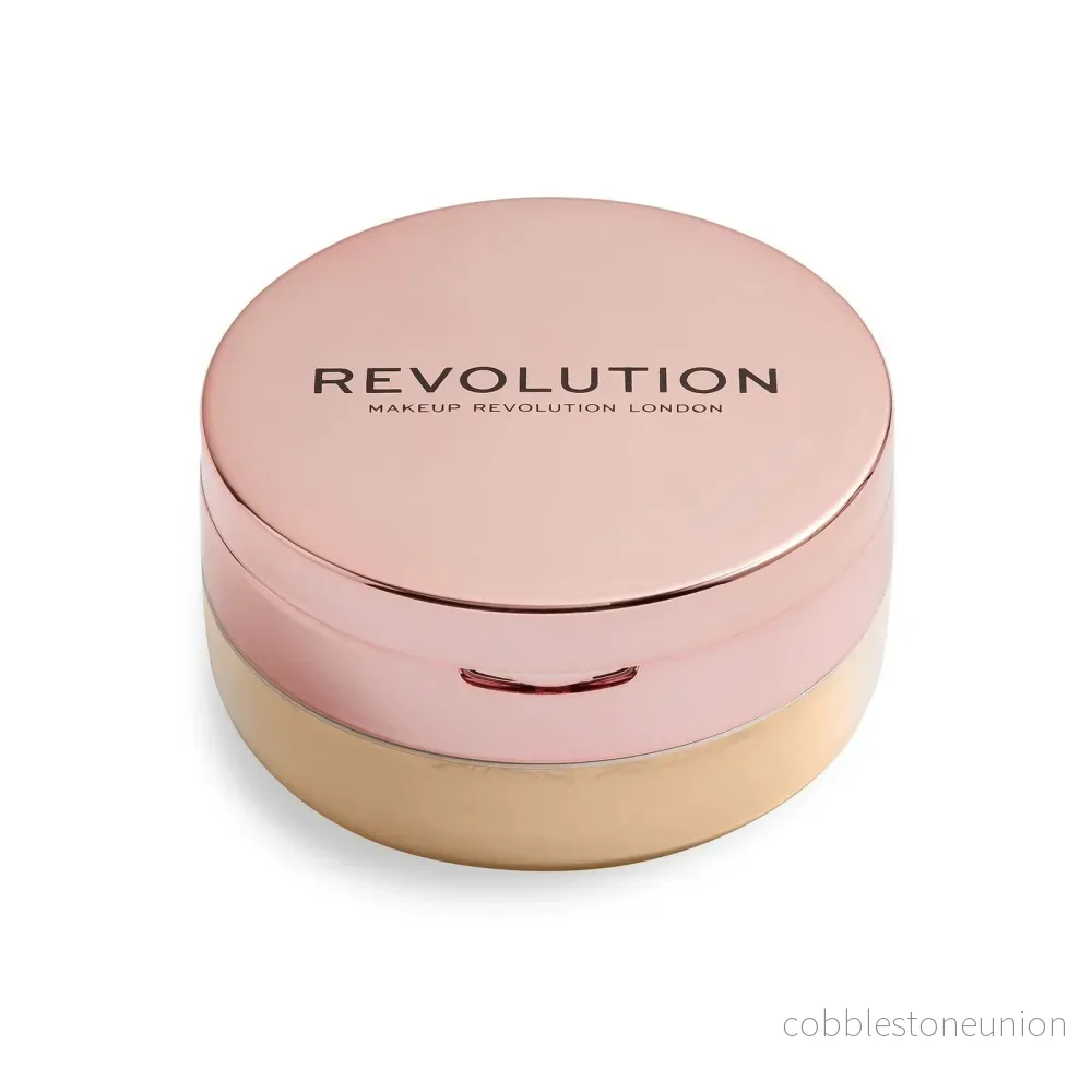 Makeup Revolution, Conceal & Fix, Vegan, Löst fixeringspuder, Mellangul, 13 g - Bild 2