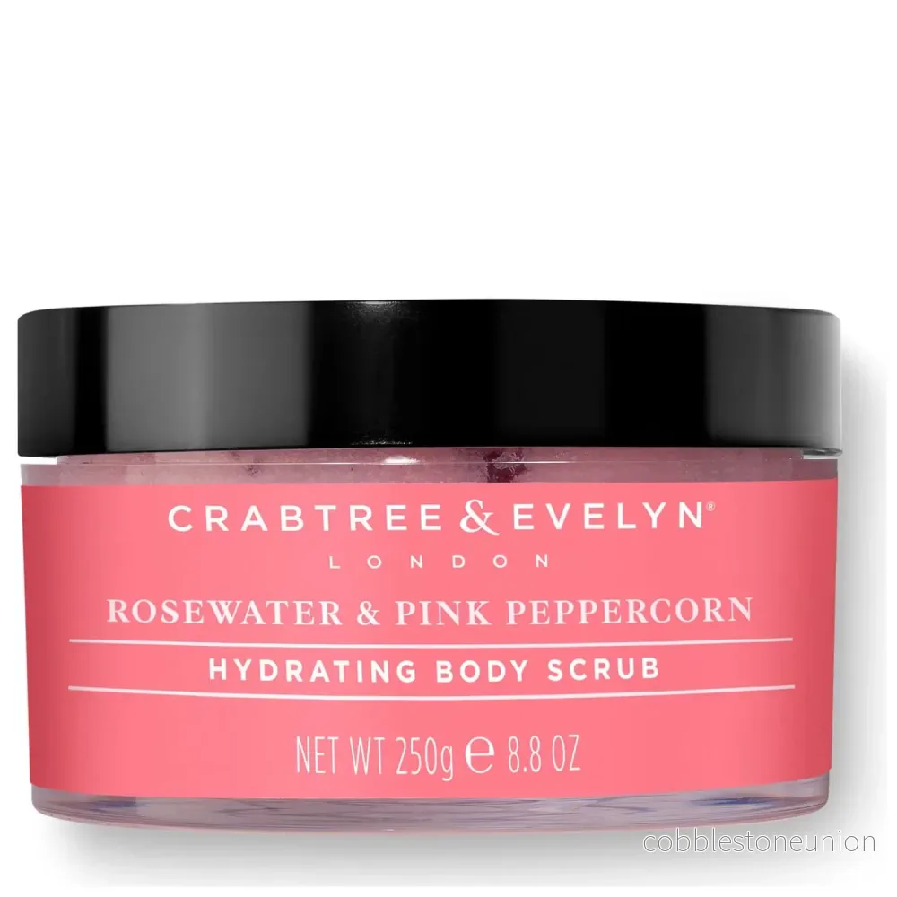 Crabtree & Evelyn, Rosewater & Pink Peppercorn, Hydrating, Body Scrub, 220 g Crabtree & Evelyn, Rosewater & Pink Peppercorn, Hydrating, Body Scrub, 220 g
