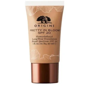 Origins, Pretty In Bloom, Long-Wear, Cream Foundation, 500, Medium Deep Warm, SPF 20, 30 ml