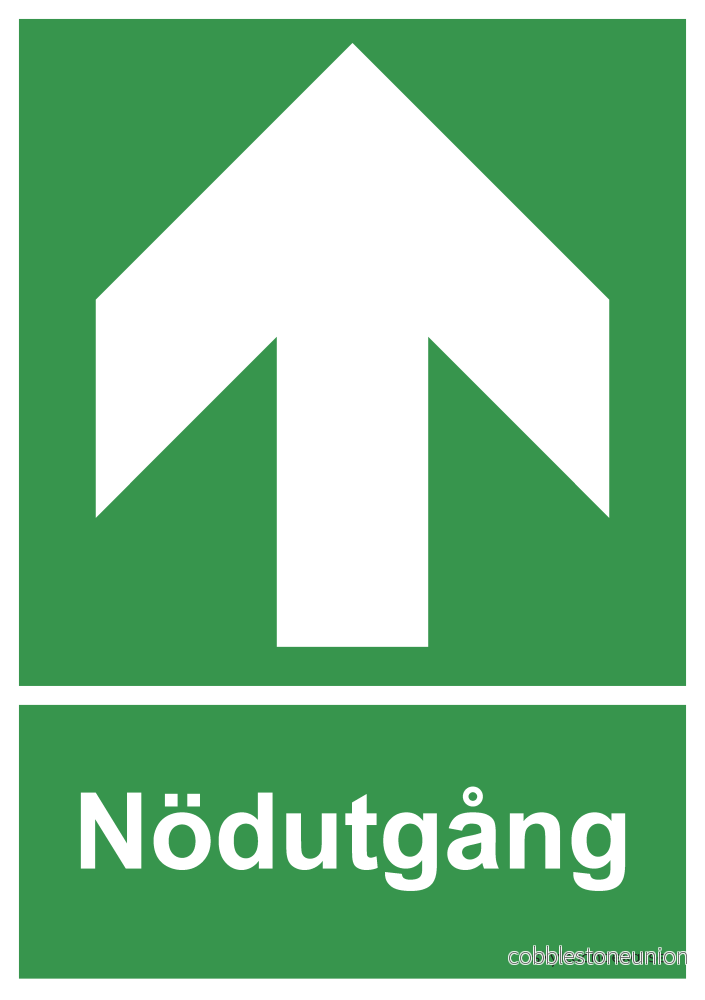 Nödutgång pil upp