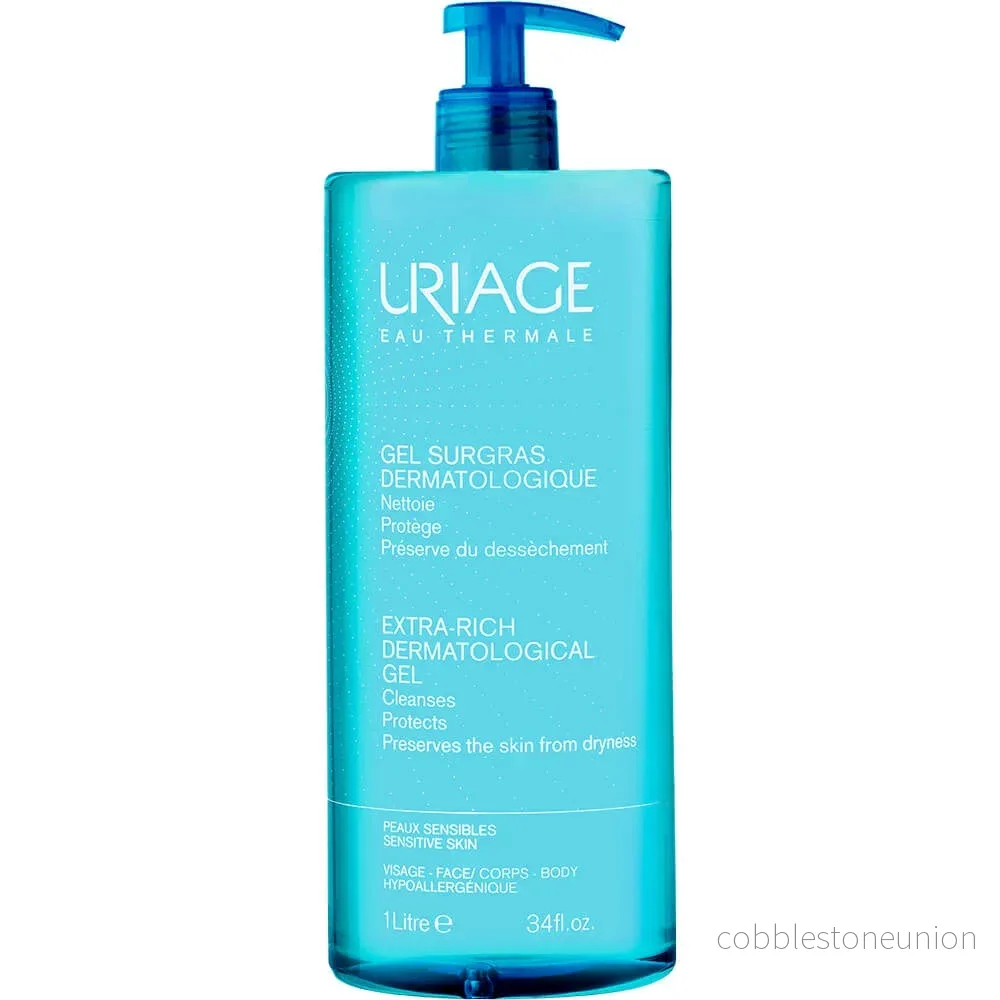 Uriage, Eau Thermale Surgras, Rengöringsgel, 1000 ml