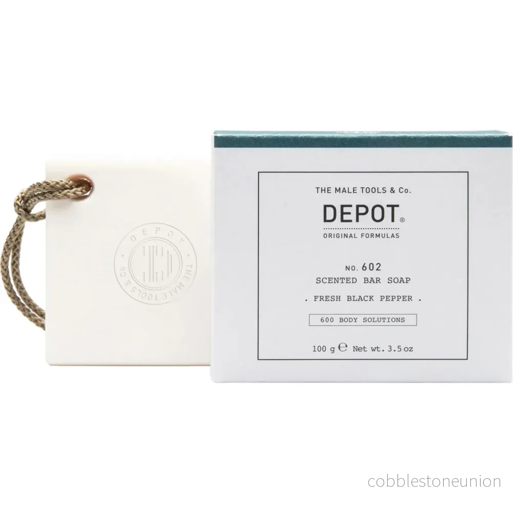 Depot, 600 Body Solutions No. 602, Botanical complex, Cleansing, Fresh black pepper, Fragranced soap, Spicy notes, 100g Depot, 600 Body Solutions No. 602, Botanical complex, Cleansing, Fresh black pepper, Fragranced soap, Spicy notes, 100g