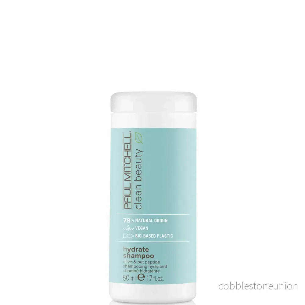 Paul Mitchell, Clean Beauty Hydrate, Vegan, Hårschampo, Balanserar fuktighet, 50 ml Paul Mitchell, Clean Beauty Hydrate, Vegan, Hårschampo, Balanserar fuktighet, 50 ml