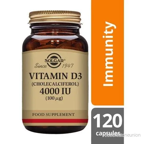 Solgar Vitamin D3 (Cholecalciferol) 4000 IU (100 µg), 120 veg. kapslar - Bild 2