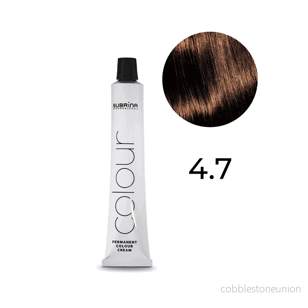 Subrina Professional, Essential Colour, Permanent hårfärg, 4/7 Mellankastanj, 100 ml
