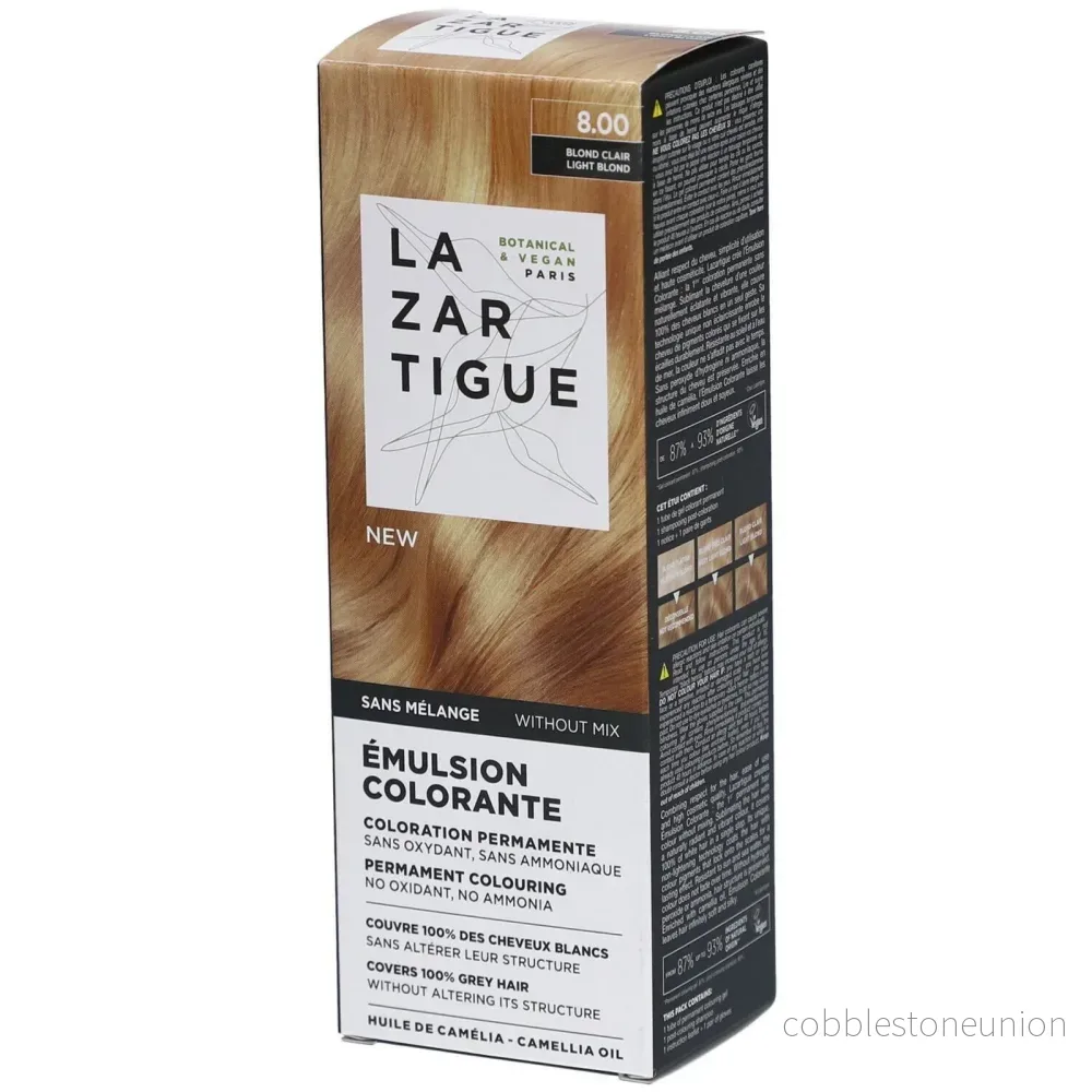 Lazartigue, La Couleur Absolue, Permanent Hair Colour, 8.00 Light Blond, 60 ml