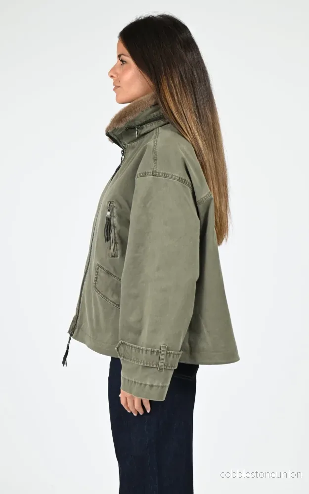 Khaki Tyra Army Canvas Jacket - Women - Bild 3