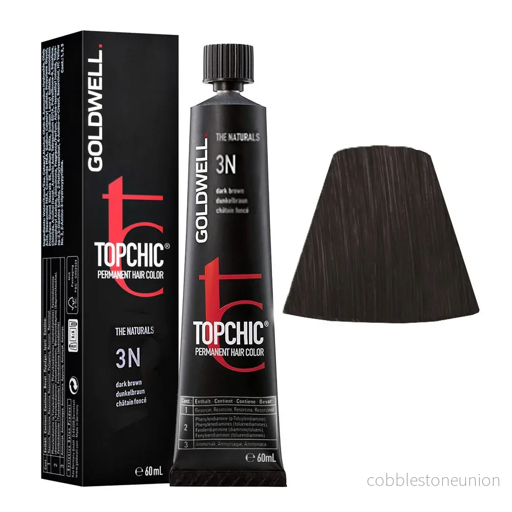Goldwell, TopChic, Permanent Hair Color, 03N Dark Brown, 60 ml Goldwell, TopChic, Permanent Hair Color, 03N Dark Brown, 60 ml