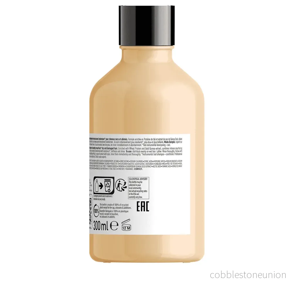 L'Oréal Professionnel, Serie Expert Absolut Repair, Protein + Gold Quinoa, Schampo, Omedelbar ytbehandling, 300 ml - Bild 2